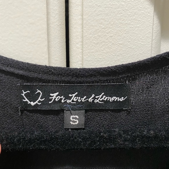 For Love & Lemons Black Mini Dress with Mesh Cutouts and Braided Waist Size SM - Picture 5 of 6